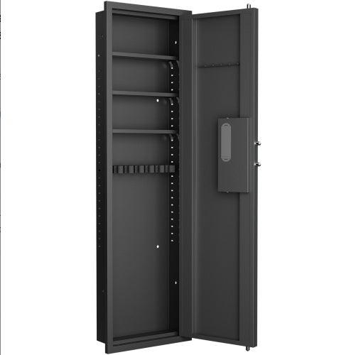 53 Passwod Touch Panel In-Wall Safe,Hidden Wall Gun Safe For Rifles With Adjustable Shelves,Assembled Storage Multifunctional Wall Safe For Firearm And Valuables - DOGNORGAL