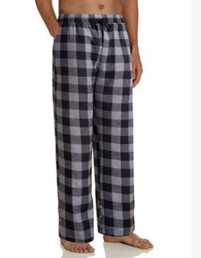 European And American Men's Plaid Drawstring Elastic Casual Trousers