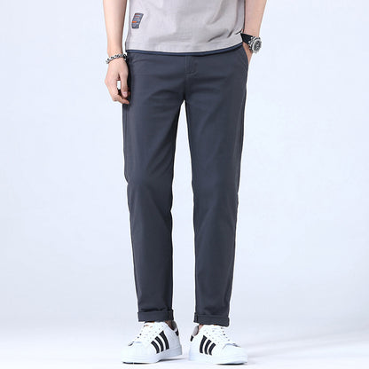 Slim Fit Straight Trend Men's Stretch Trousers