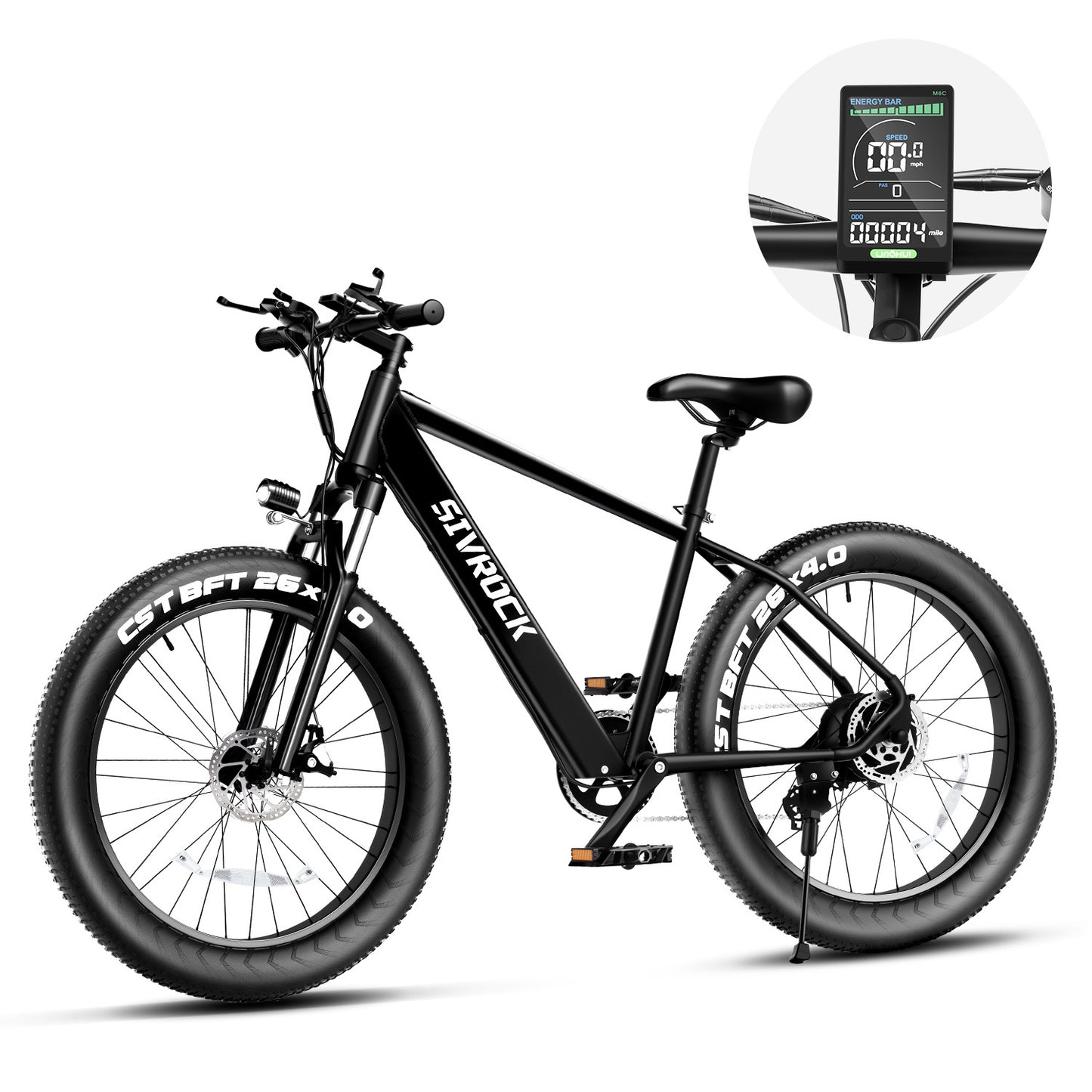 Professional Electric Bike For Adults, 26 X 4.0 Inches Fat Tire Electric Mountain Bicycle, 1000W Motor 48V 15Ah Ebike For Trail Riding, Excursion And Commute, UL And GCC Certified - DOGNORGAL