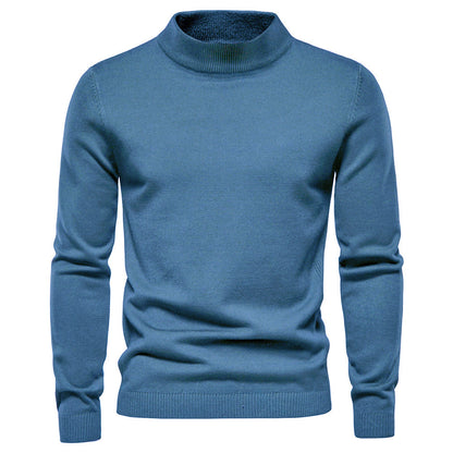 Mid-collar Slim Fit Men's Sweater Men's Multi-color