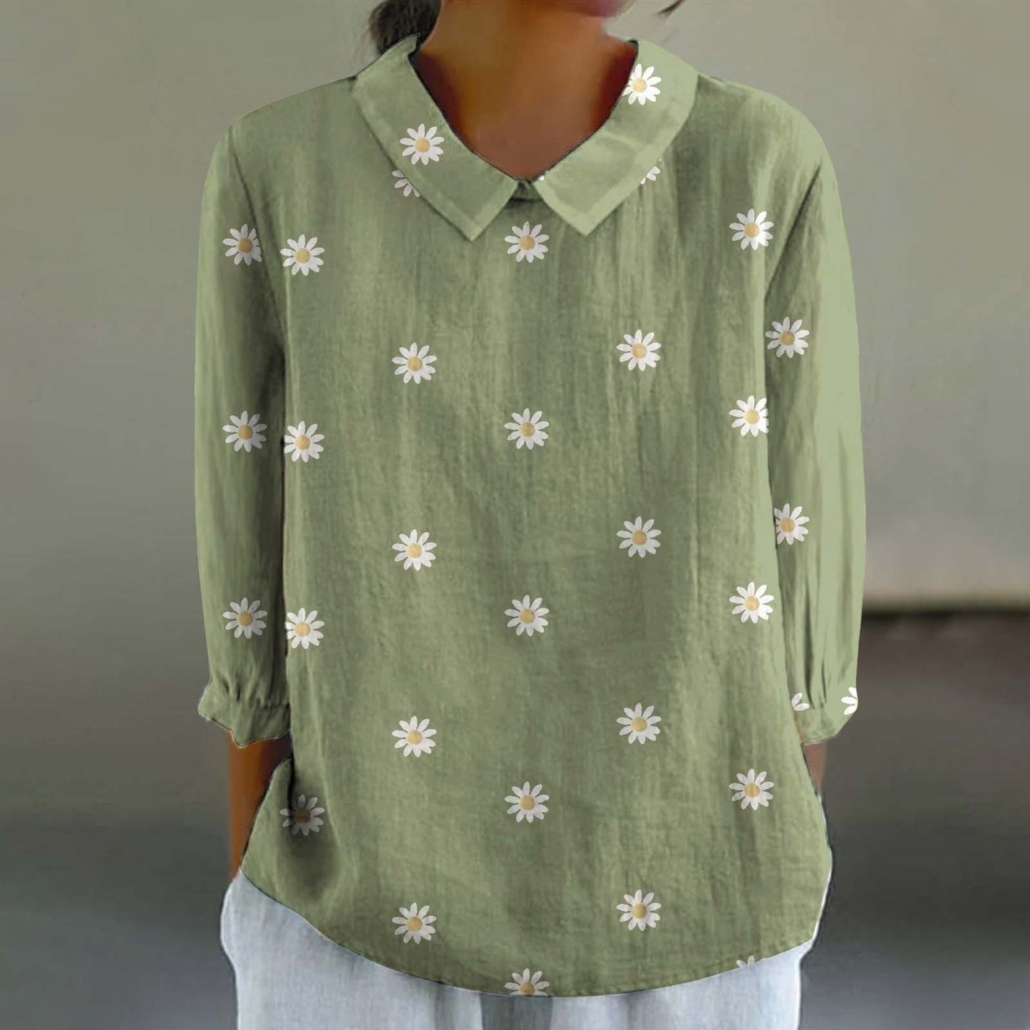 Creative Retro Chinese Style Floral Print Shirt