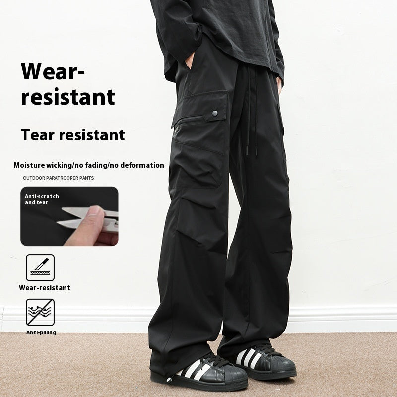 American Fashion Brand Multi-pocket Functional Workwear Paratrooper Pants