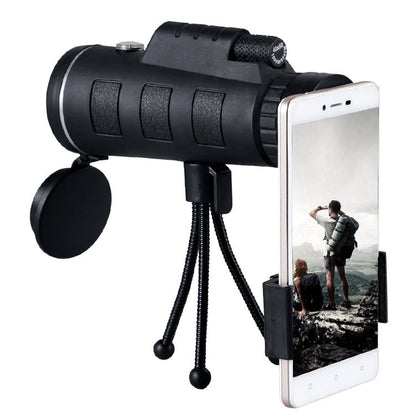 Compatible with Apple, Monocular Telescope Zoom Scope with Compass Phone Clip Tripod - DOGNORGAL