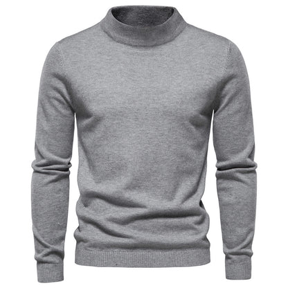 Mid-collar Slim Fit Men's Sweater Men's Multi-color