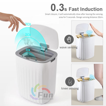 Smart Trash Can With Lid For Bedroom And Living Room Kitchen Storage Box Trash Can Induction Small Car Box Automatic Smart Dustbin Smart Trash Bin - DOGNORGAL