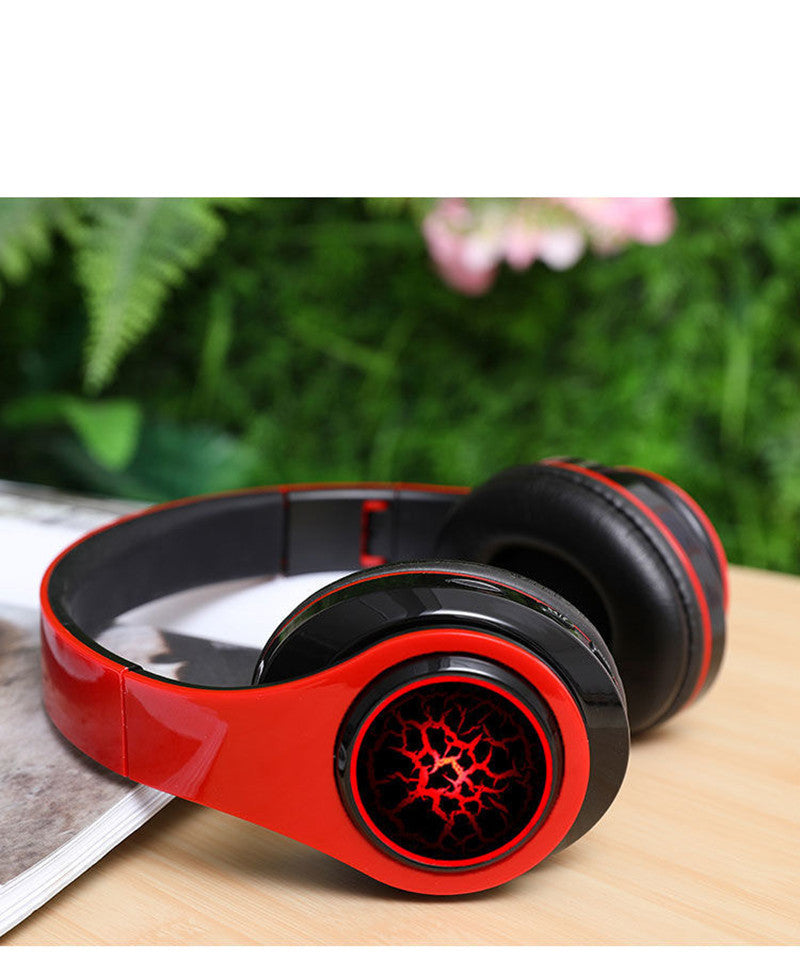 Luminous Head-mounted Bluetooth Headset Walking Volume Foldable Headset