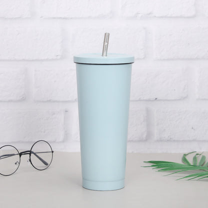 Creative Coffee Cup with Stainless Steel Straw Cup Insulation Cup - DOGNORGAL