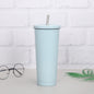 Creative Coffee Cup with Stainless Steel Straw Cup Insulation Cup - DOGNORGAL