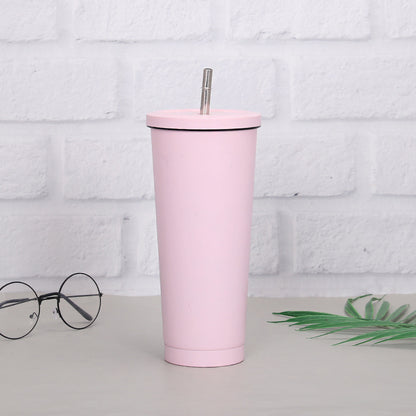 Creative Coffee Cup with Stainless Steel Straw Cup Insulation Cup - DOGNORGAL