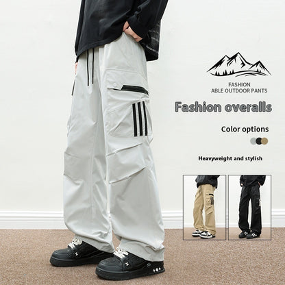 American Fashion Brand Multi-pocket Functional Workwear Paratrooper Pants