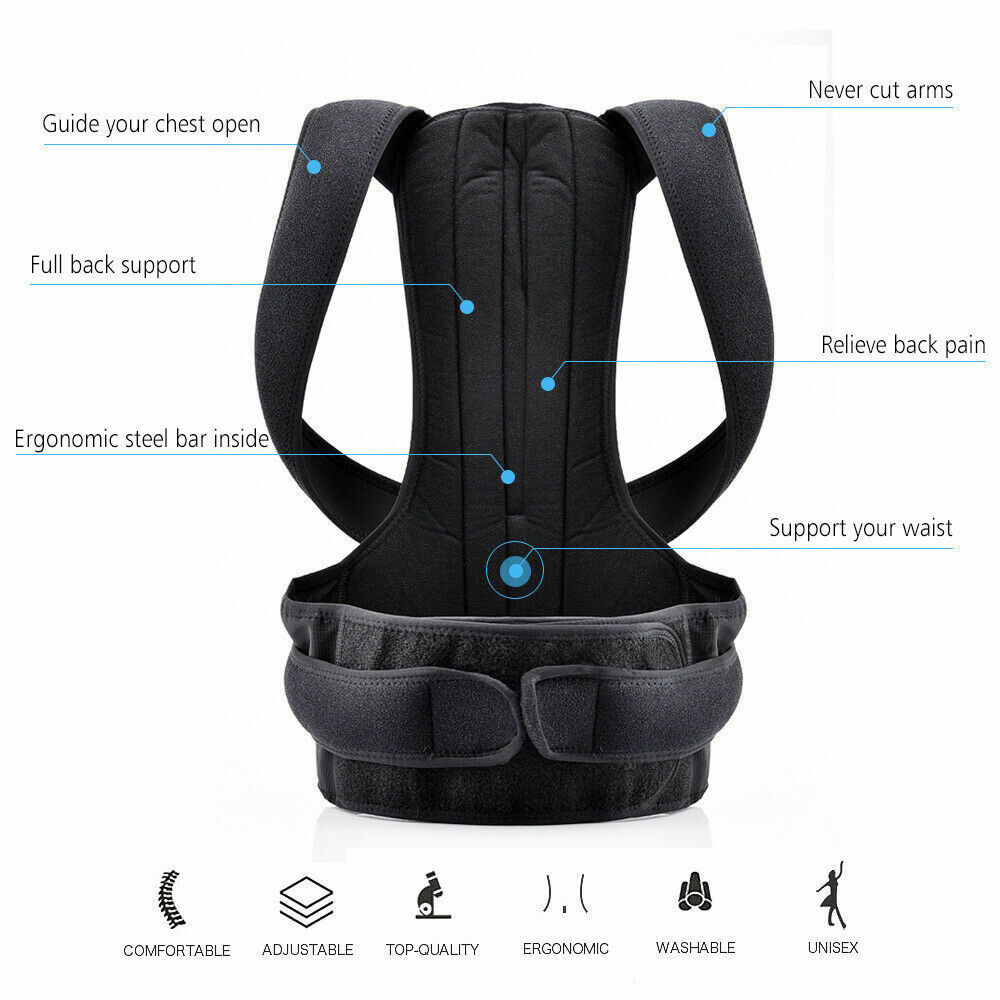 Adjustable Posture Corrector Back Brace Men Women Lumbar Shoulder Support Belt - DOGNORGAL