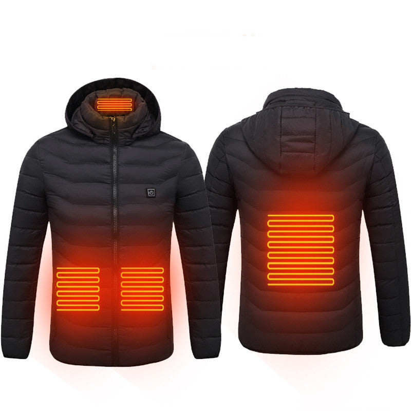 New Heated Jacket Coat USB Electric Jacket Cotton Coat Heater Thermal Clothing Heating Vest Men's Clothes Winter - DOGNORGAL