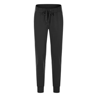 Simple Straight Sports And Leisure Elastic Ankle-tied Cropped Pants - DOGNORGAL