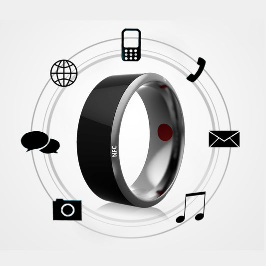 Smart Ring Wearable Device Multifunctional Black High-tech - DOGNORGAL