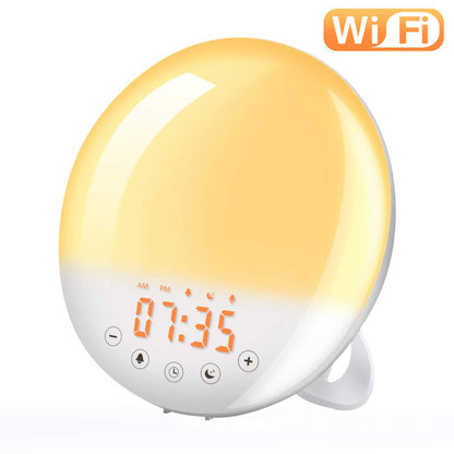 WiFi Voice Control Intelligent Alarm Clock, Sunrise Natural Wake-up Light - DOGNORGAL