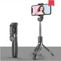 Compatible with Apple, Tripod Selfie Stick Mobile Universal Live Triangle Bracket One Bluetooth Selfie Artifact - DOGNORGAL