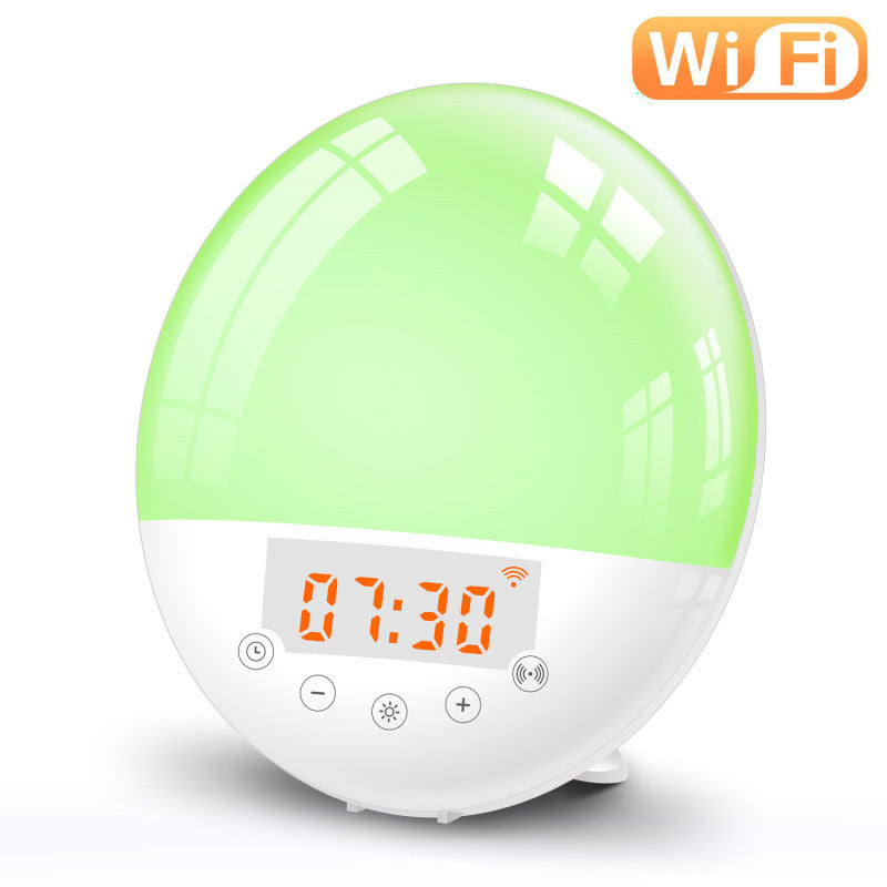 WiFi Voice Control Intelligent Alarm Clock, Sunrise Natural Wake-up Light - DOGNORGAL