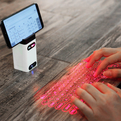 LEING FST Virtual Laser Keyboard Bluetooth Wireless Projector Phone Keyboard For Computer Pad Laptop With Mouse Function - DOGNORGAL