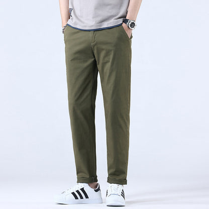 Slim Fit Straight Trend Men's Stretch Trousers