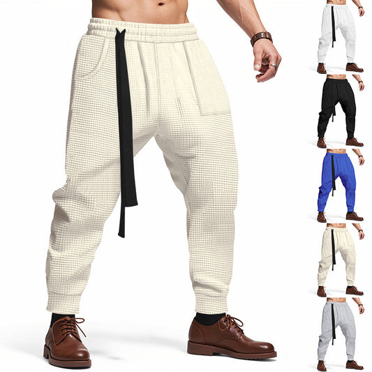 Men's Casual Pants Loose Ankle-tied Trousers