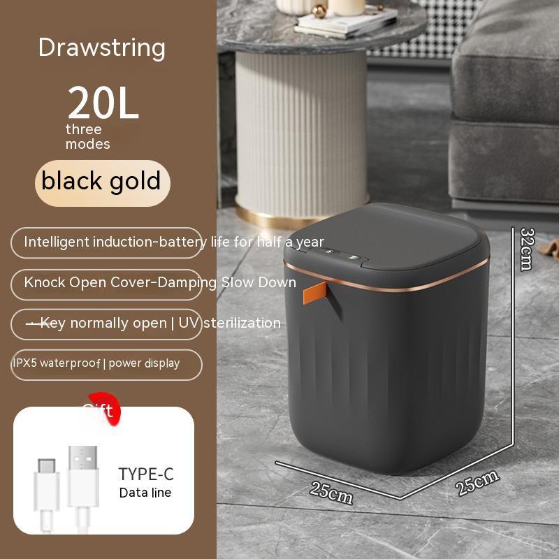 Smart Trash Can With Lid For Bedroom And Living Room Kitchen Storage Box Trash Can Induction Small Car Box Automatic Smart Dustbin Smart Trash Bin - DOGNORGAL