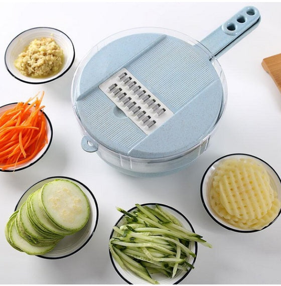 8 In 1 Mandoline Slicer Vegetable Slicer Potato Peeler Carrot Onion Grater With Strainer Vegetable Cutter Kitchen Accessories - DOGNORGAL