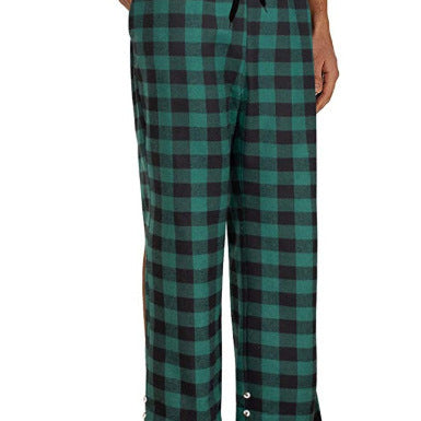 European And American Men's Plaid Drawstring Elastic Casual Trousers