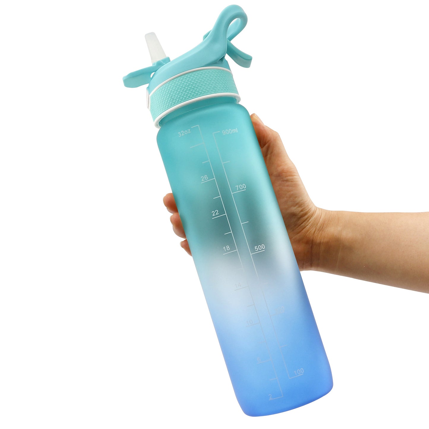 Water Bottle Scrub Bounce Cover Straw Space Cup Sports Water Bottle - DOGNORGAL