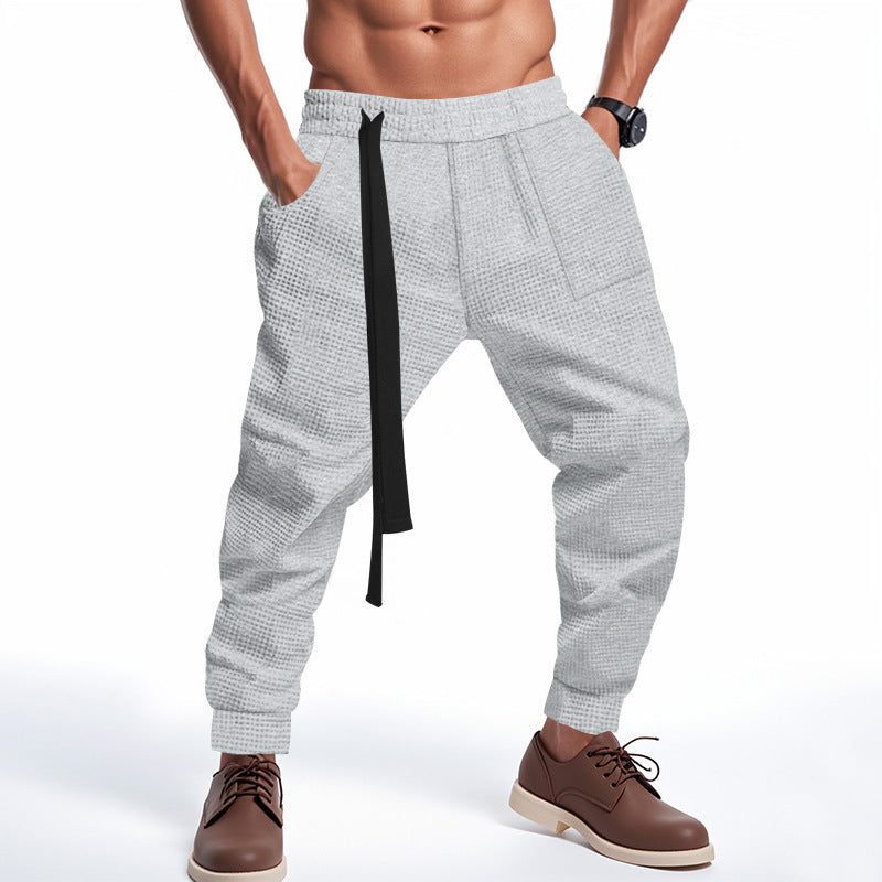 Men's Casual Pants Loose Ankle-tied Trousers