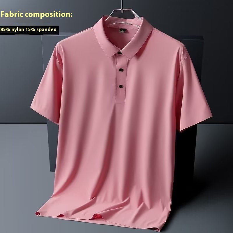 High Elastic Lightweight Ice Silk Breathable Nylon Short Sleeve