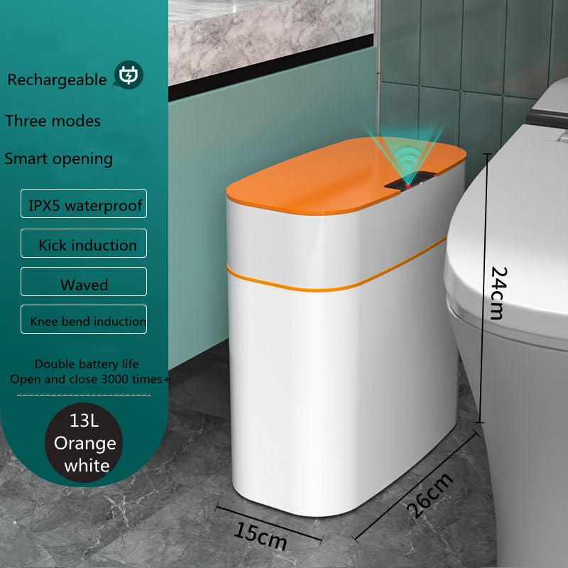 Smart Trash Can With Lid For Bedroom And Living Room Kitchen Storage Box Trash Can Induction Small Car Box Automatic Smart Dustbin Smart Trash Bin - DOGNORGAL