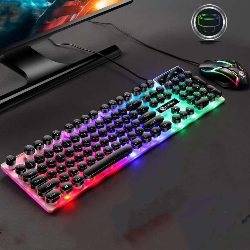 Punk retro keyboard and mouse set - DOGNORGAL