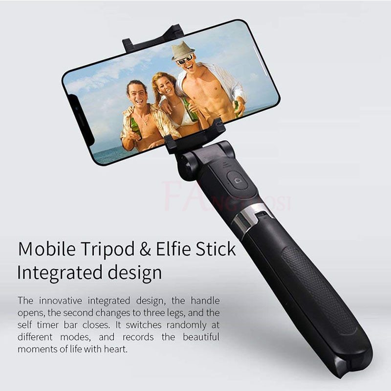 Compatible with Apple, Tripod Selfie Stick Mobile Universal Live Triangle Bracket One Bluetooth Selfie Artifact - DOGNORGAL