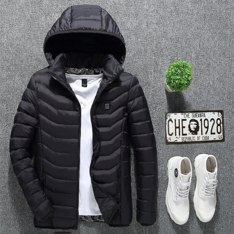 New Heated Jacket Coat USB Electric Jacket Cotton Coat Heater Thermal Clothing Heating Vest Men's Clothes Winter - DOGNORGAL