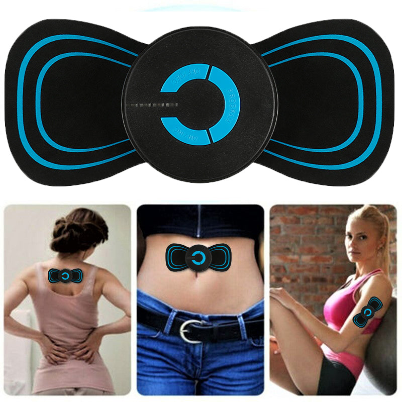 Portable 6 Modes Electric Cervical Spine Mini Massage Patch Vibration Muscle Relaxation Shoulder Neck Massager Rechargeable - DOGNORGAL