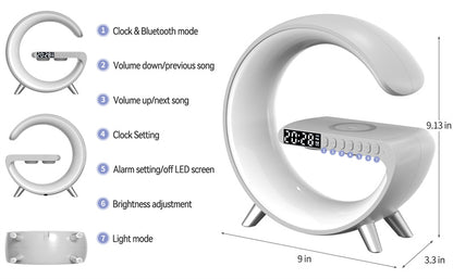 Intelligent app Controlled LED Lamp 5 in 1 Wireless Charger - DOGNORGAL