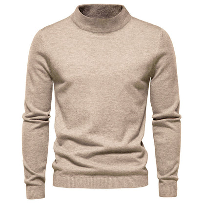 Mid-collar Slim Fit Men's Sweater Men's Multi-color