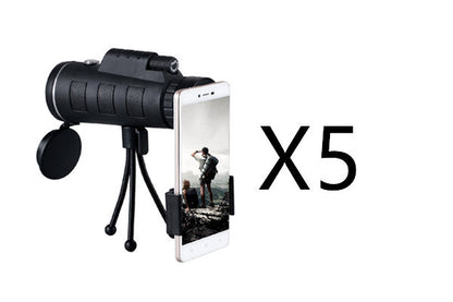 Compatible with Apple, Monocular Telescope Zoom Scope with Compass Phone Clip Tripod - DOGNORGAL