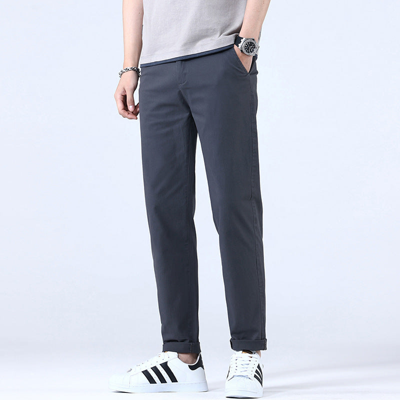 Slim Fit Straight Trend Men's Stretch Trousers