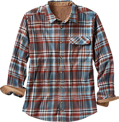 European And American Spring And Autumn Single-breasted Plaid Shirt Long Sleeve Loose