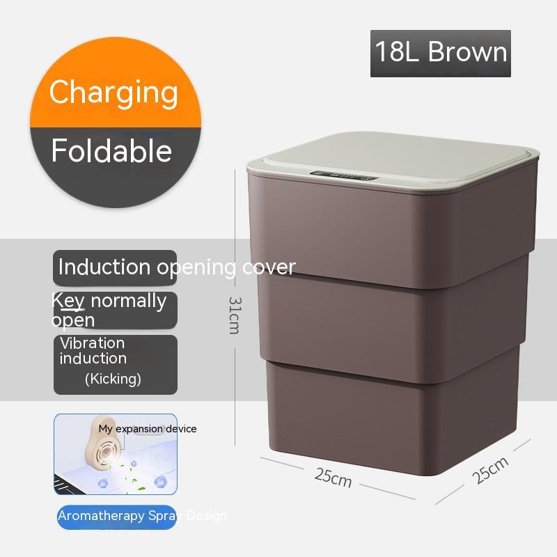 Smart Trash Can With Lid For Bedroom And Living Room Kitchen Storage Box Trash Can Induction Small Car Box Automatic Smart Dustbin Smart Trash Bin - DOGNORGAL