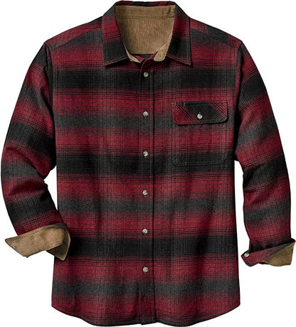 European And American Spring And Autumn Single-breasted Plaid Shirt Long Sleeve Loose