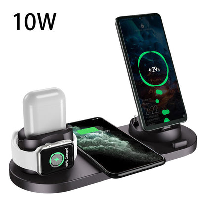 Wireless Charger For IPhone Fast Charger For Phone Fast Charging Pad For Phone Watch 6 In 1 Charging Dock Station - DOGNORGAL