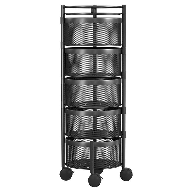 Multi-Layer Rotating Storage Rack For Kitchen With 5 Baskets - DOGNORGAL