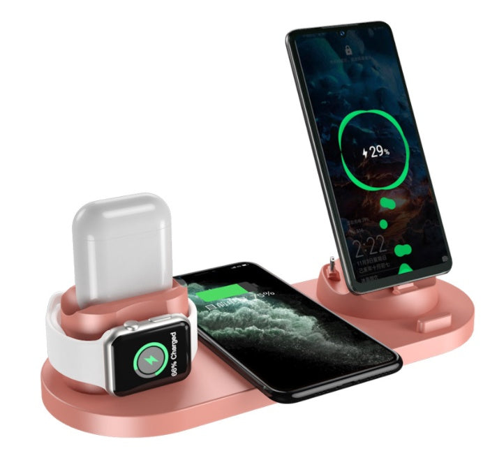 Wireless Charger For IPhone Fast Charger For Phone Fast Charging Pad For Phone Watch 6 In 1 Charging Dock Station - DOGNORGAL