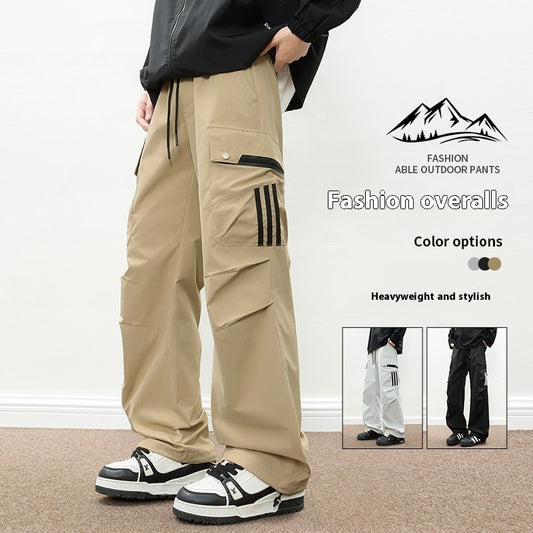 American Fashion Brand Multi-pocket Functional Workwear Paratrooper Pants