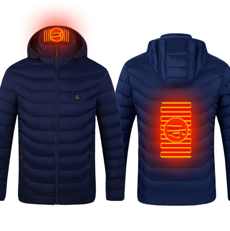 New Heated Jacket Coat USB Electric Jacket Cotton Coat Heater Thermal Clothing Heating Vest Men's Clothes Winter - DOGNORGAL