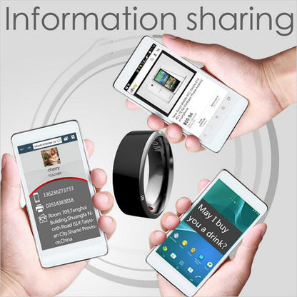 Smart Ring Wearable Device Multifunctional Black High-tech - DOGNORGAL