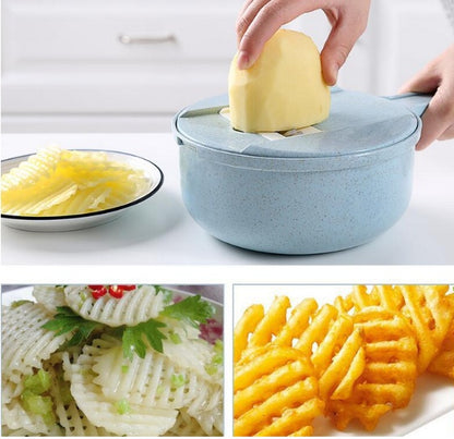 8 In 1 Mandoline Slicer Vegetable Slicer Potato Peeler Carrot Onion Grater With Strainer Vegetable Cutter Kitchen Accessories - DOGNORGAL